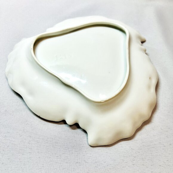 Elegant Antique Gold Trim Pink Floral Embossed Vanity Tray Early 20th Century 8" - Picture 4 of 9